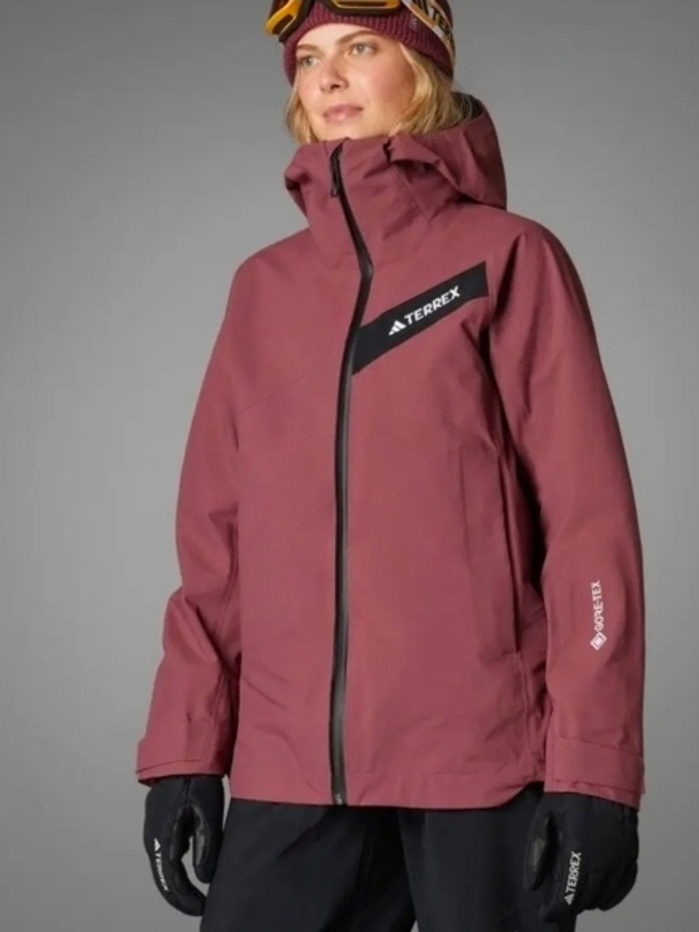 Adidas Women's Terrex Techrock 3L GORE-TEX C-KNIT Marron Size LARGE